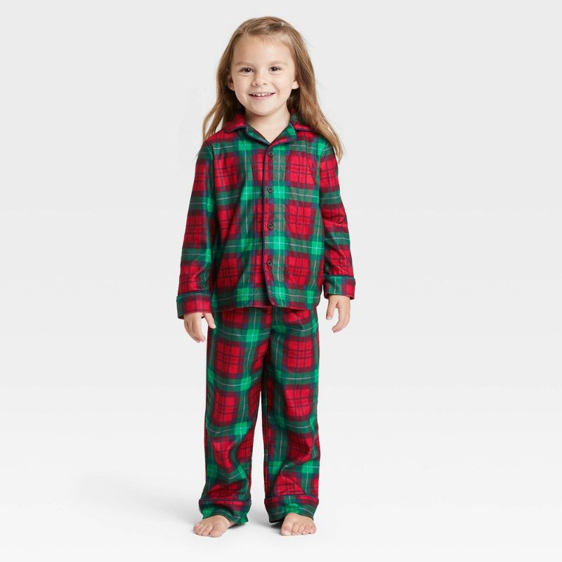 Photo 1 of Toddler Holiday Plaid Flannel Matching Family Pajama Set - Wondershop, SIZE 12 MOS, 2 COUNT