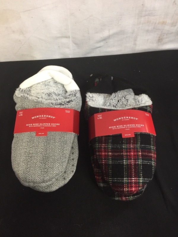 Photo 3 of 2PC LOT
Adult Tartan Plaid Fleece Lined Pull-on Slipper Socks with Huggable Heel & Grippers - Wondershop, SIZE L/XL
Adult Buffalo Check Plaid Sherpa Lined Pull-on Slipper Socks with Huggable Heel & Grippers - Wondershop, SIZE L/XL
