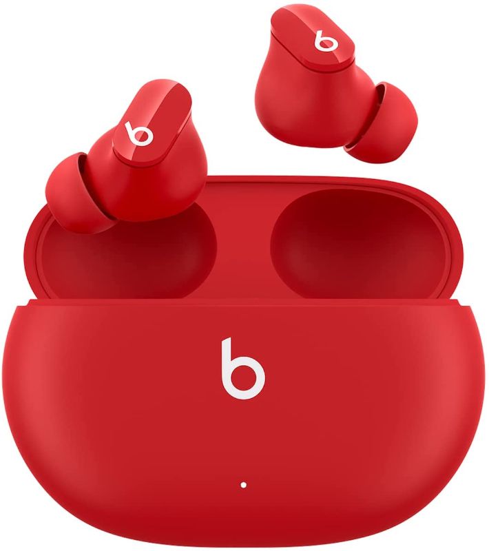 Photo 1 of Beats Studio Buds – True Wireless Noise Cancelling Earbuds – Compatible with Apple & Android, Built-in Microphone, IPX4 Rating, Sweat Resistant Earphones, Class 1 Bluetooth Headphones - Red
