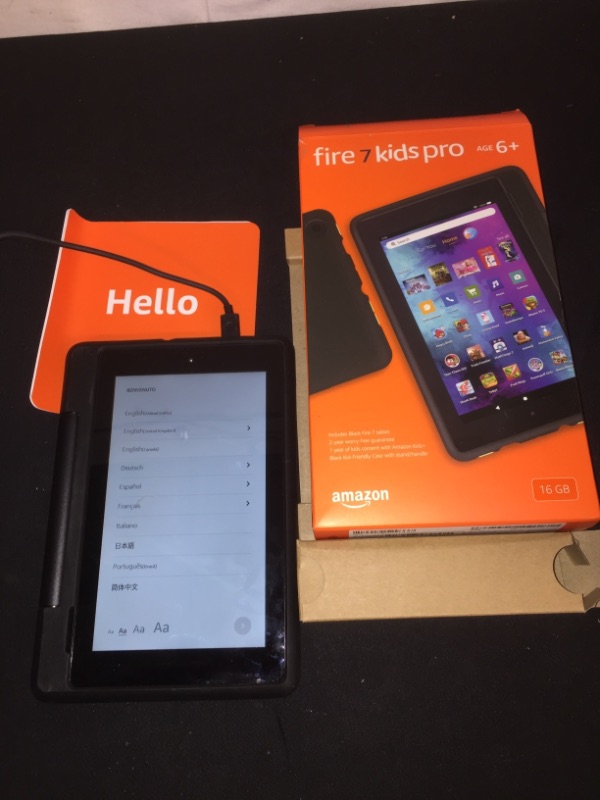 Photo 2 of Fire 7 Kids Pro tablet, 7" display, ages 6+, 16 GB, Black
