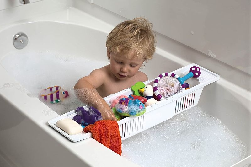 Photo 1 of KidCo Bath Toy Organizer Storage Basket, White