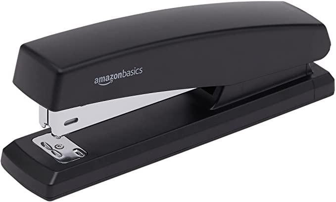 Photo 1 of Amazon Basics Stapler with 1000 Staples, for Office or Desk, 10 Sheet Capacity, Non-Slip, Black