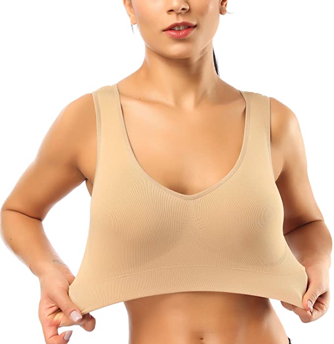 Photo 1 of BESTENA Sports Bras for Women, Seamless Comfortable Yoga Bra with Removable Pads, SIZE L