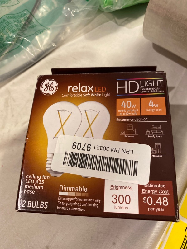 Photo 2 of ?General Electric 2pk Ca Relax LED Light Bulb SW A15 CF Clear