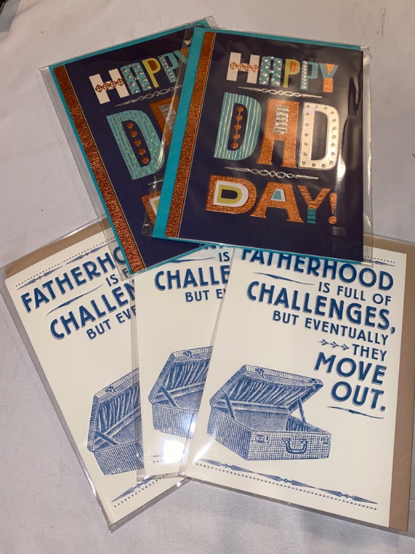 Photo 3 of 5PC LOT
Hallmark Father's Day Card (Happy Dad Day!), 2 COUNT

Hallmark Shoebox Funny Fathers Day Card (Fatherhood is Full of Challenges Joke), 3 COUNT