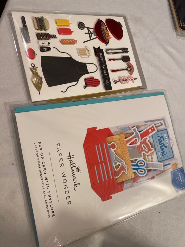 Photo 3 of 2PC LOT
Hallmark Signature Fathers Day Card (Barbecue)
Hallmark Paper Wonder Pop Up Father's Day Card (You Really Nailed It)