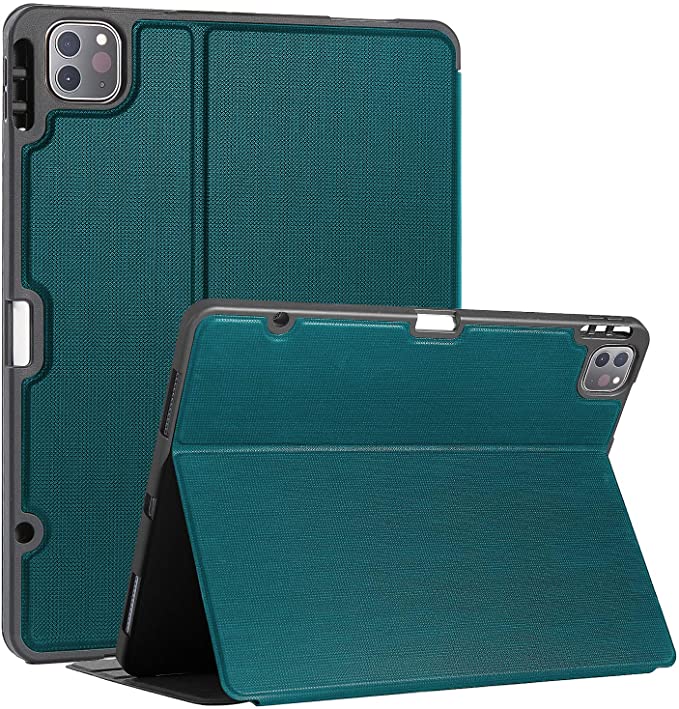 Photo 1 of Soke iPad Case Pro 12.9 inch 2020 with Pencil Holder,New iPad case 12.9 inch Lightweight Smart Cover with Soft TPU Back+?Apple Pencil Charging?+ Auto Sleep/Wake for iPad pro 2018/2020 (Dark Teal)