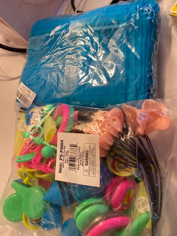 Photo 1 of 2PC LOT
 Pinata Toy Assortment - 64 Pieces

AIEDE Aqua Blue 4x6" 10x15cm Drawstring Organza Pouch Strong Wedding Favor Gift Candy Bag (Pack of 100pcs)