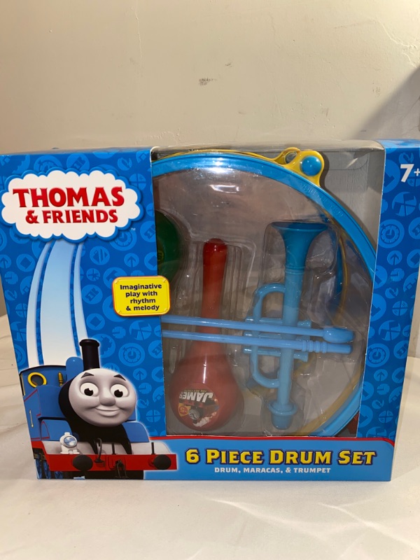 Photo 1 of 6 Piece Rhythm and Melody Drum Set in Blue, THOMAS 7 FRIENDS