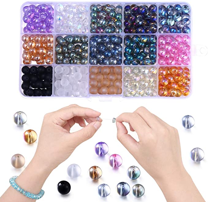 Photo 1 of 2PC LOT
Unique Beads for Jewelry Making, Lucky Goddness 450pcs 8mm Round Glass Beads AB Colorful Crystal Beads, with 2 Kind of Frosted Beads- Perfect for Hand Crafts, DIY Bracelet, Necklaces, Dolls

3D Nails Decals Supply Studs Gold Nail Art Decorations 1