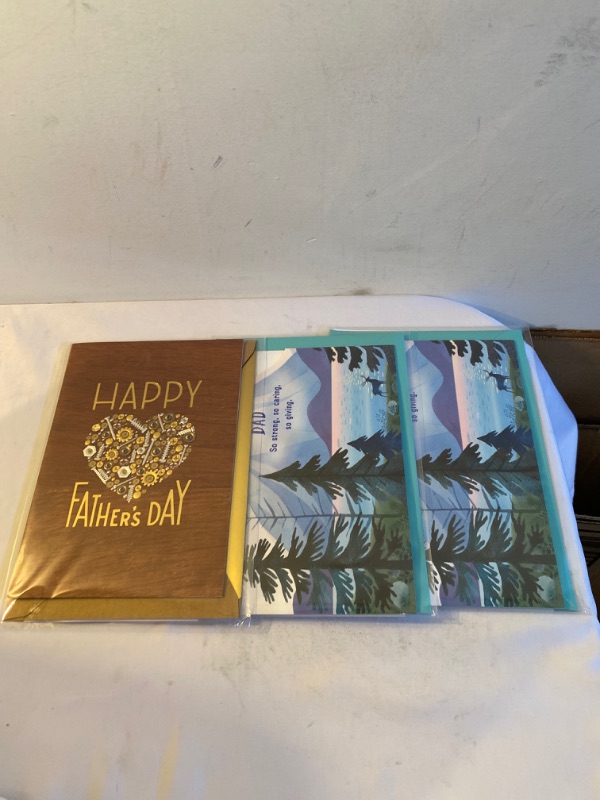 Photo 3 of 3PC LOT
Hallmark Paper Wonder Pop Up Fathers Day Card for Dad (Mountains), 2 COUNT

Hallmark Signature Wood Fathers Day Card for Dad (Nuts and Bolts Heart)