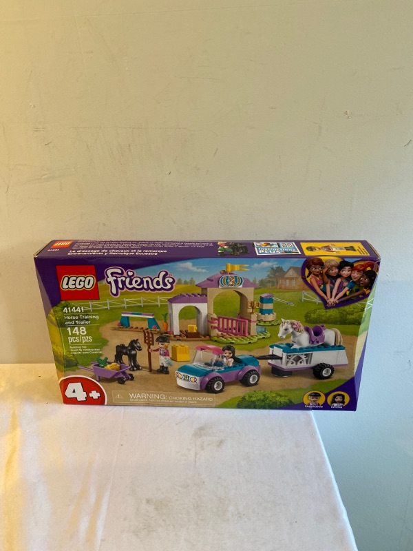 Photo 2 of LEGO Friends Horse Training and Trailer 41441 Building Kit Friends Stephanie and Emma and 2 Animals; New 2021 (148 Pieces)