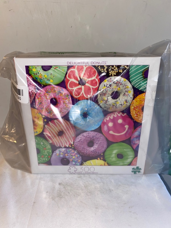 Photo 2 of Buffalo Games - Delightful Donuts - 300 Large Piece Jigsaw Puzzle Multicolor, 18"L X 18"W