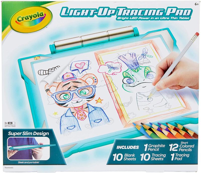 Photo 1 of 2PC LOT
Crayola Light Up Tracing Pad Teal, Kids Drawing Tablet, Gifts, Kids Toys, Ages 6, 7, 8, 9, 10
PK OF PINK CONSTRUCTION PAPER, COUNT UNKNOWN, OPENED PK