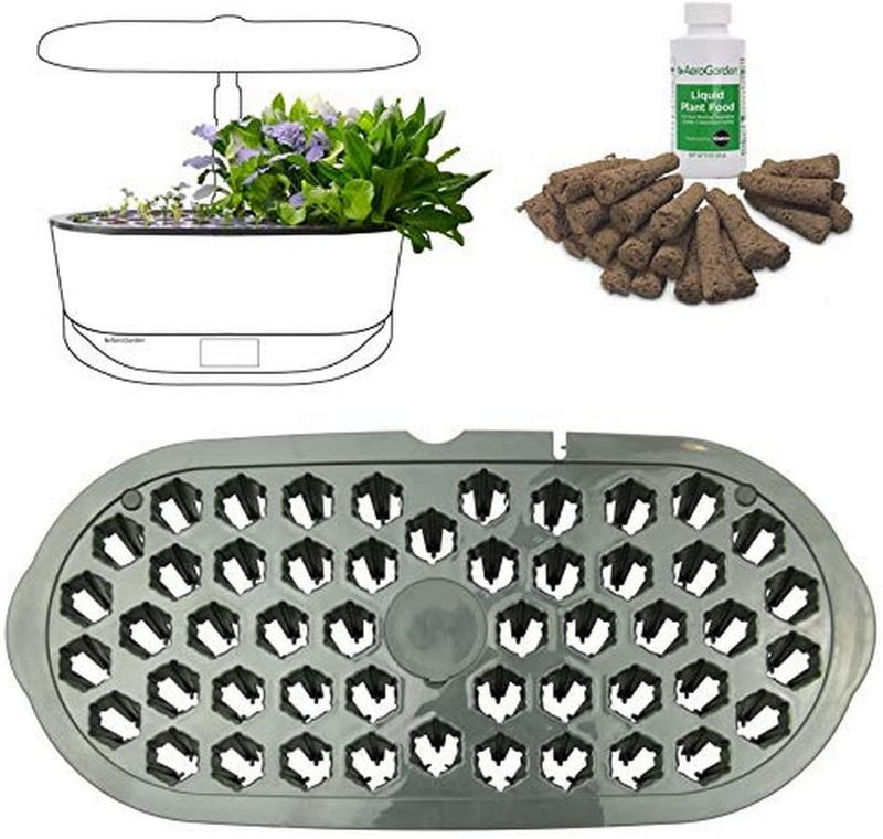 Photo 1 of AeroGarden 800285-0100 Starter Seed Starting System for 2019 Bounty Models, Grey
