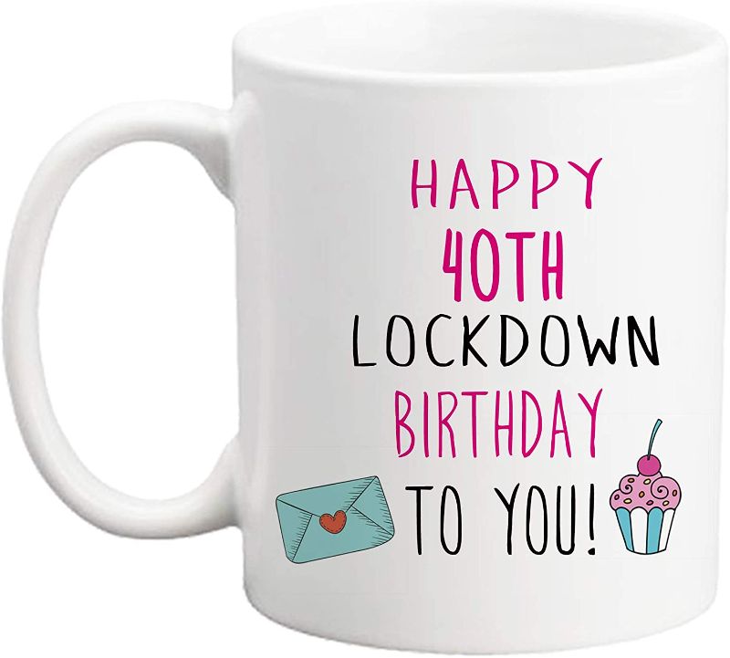 Photo 1 of 40th Birthday Gifts for Women Mothers Day Gifts - Happy 40th Lockdown Birthday to You Mug - 11 oz Novelty Coffee Mug Gifts for Mom 40th Gift Ideas to Her, Wife, Grandma, Mom, Daughter, Sister, Friend
