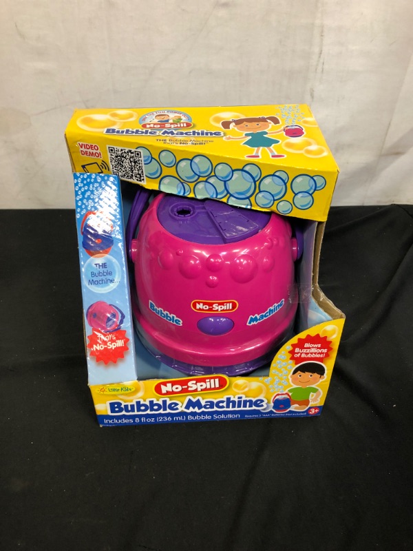 Photo 2 of SCS Direct No Spill Electric Bubble Machine (Pink) w 8oz Bubble Solution Included - Makes a gazillion Bubbles Easily
