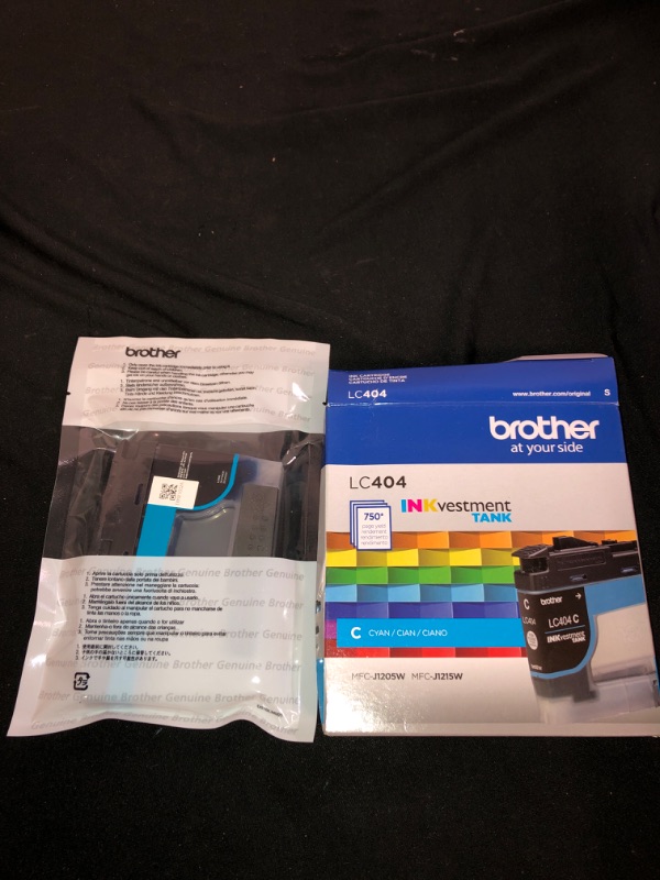 Photo 2 of Brother Genuine LC404C Cyan INKvestment Tank Ink Cartridge
