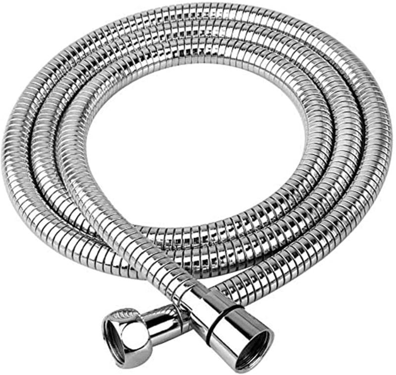 Photo 1 of 118 Inches Extra Long Shower Hose, Handheld Shower Head Extension Hose with Brass Insert and Nut, Chrome
