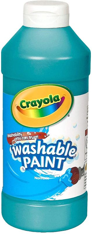 Photo 1 of 16 Pack CRAYOLA LLC FORMERLY BINNEY & SMITH WASHABLE PAINT 16OZ TURQUOISE
