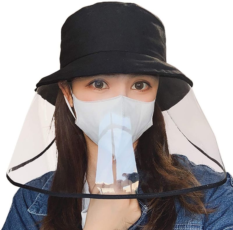 Photo 1 of Hat with Face Shield, Full Face Shield Cap Anti Fog Saliva Dust UV Sun, Full Protective Hat Cover Outdoor Fisherman Hat For Men & Women
