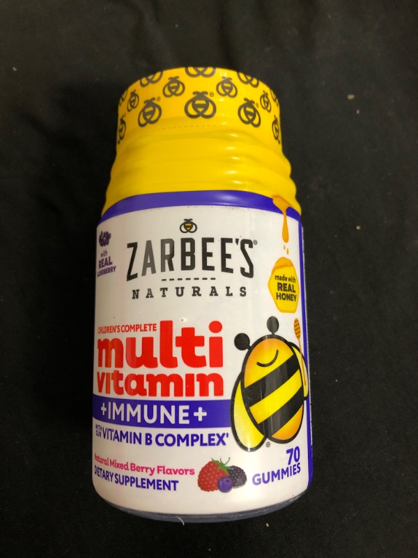 Photo 2 of Zarbee's Naturals Children's Complete Multivitamin + Immune* Gummies, Mixed Berry Flavors, 70 Gummies
EXP 07/2022