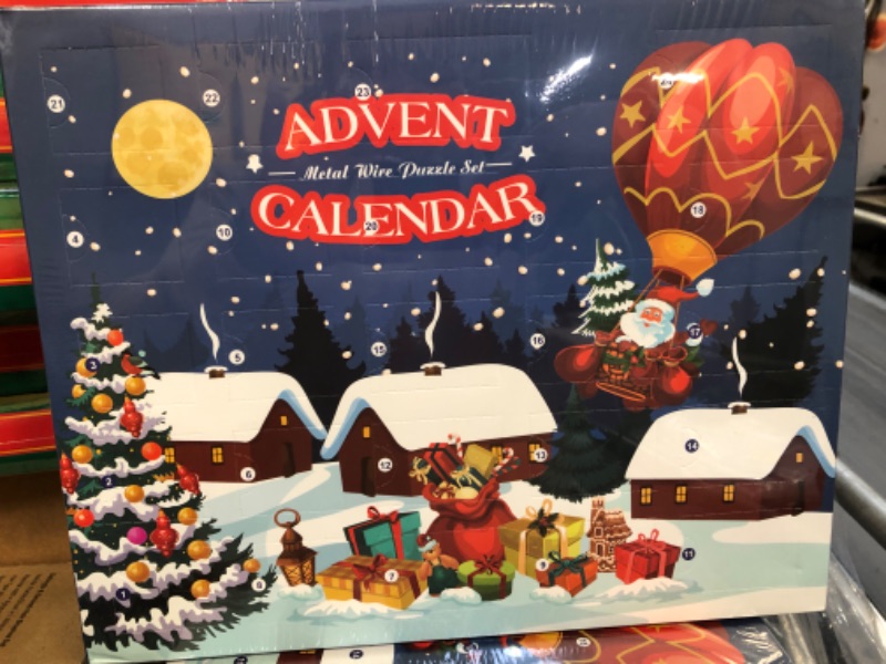 Photo 2 of Advent Calendar 2021 - Christmas Countdown Calendar Gift Box with 24 Brain Teaser Puzzles Toys for Xmas Countdown Holiday Kids Adults Challenge
FACTORY SEALED 
