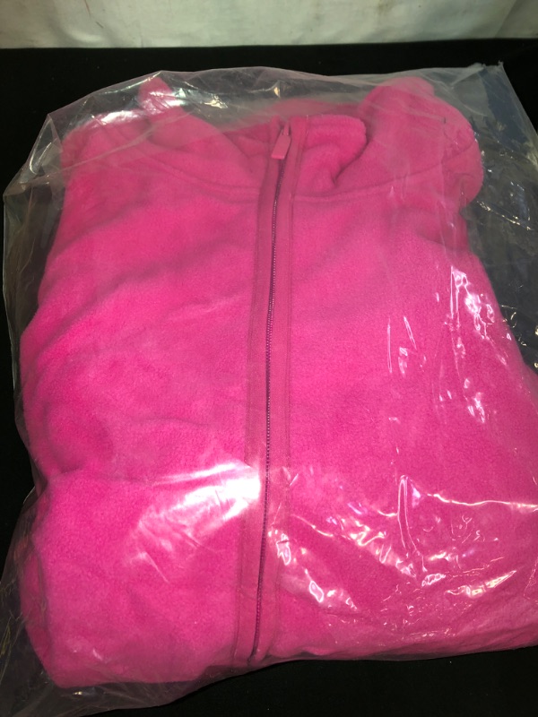 Photo 2 of Womens Full Zipper Soft Polar Fleece Jacket Lightweight Warm Coat PINK
SIZE L