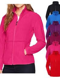 Photo 1 of Womens Full Zipper Soft Polar Fleece Jacket Lightweight Warm Coat PINK
SIZE L