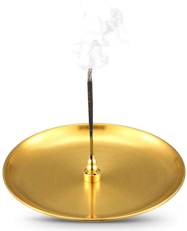 Photo 1 of 3-in-1 Incense Holder, Incense Burner, Alloy Incense Stick Holder, Incense Stick Burner for Indoor Outdoor Use 5.51 in Gold
2 COUNT