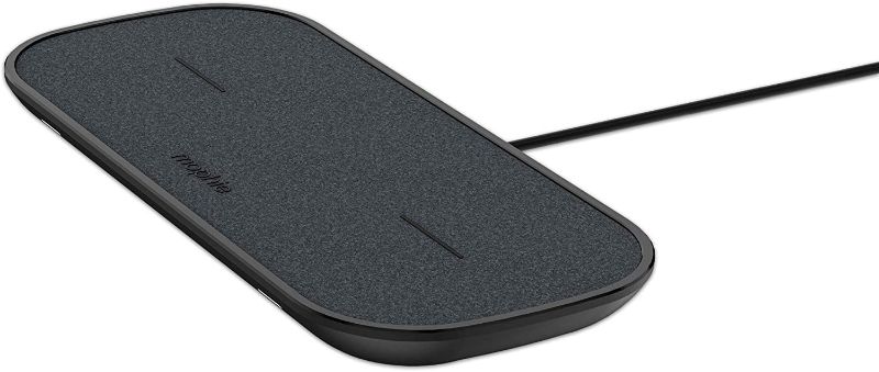 Photo 1 of mophie 409903633 Dual Wireless Charging Pad - Made for Apple Airpods, iPhone Xs Max, iPhone Xs, iPhone XR and Other Qi-Enabled Devices - Black

