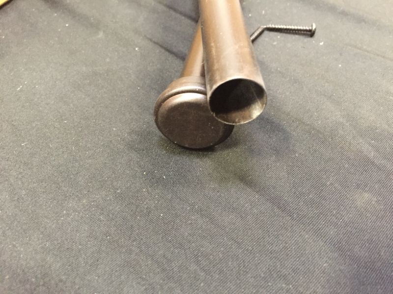 Photo 4 of 18 in. - 36 in. 7/8 in. End Cap Single Rod Set in Copper
