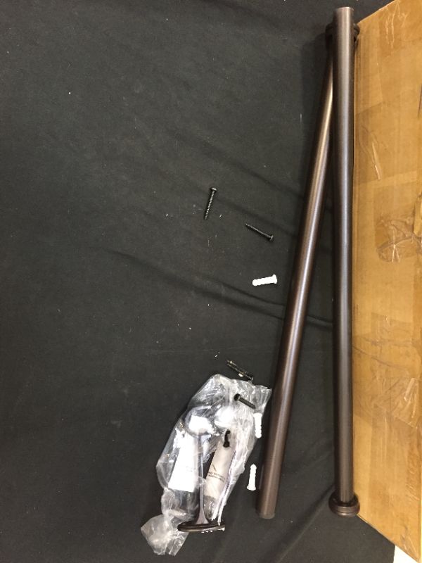 Photo 2 of 18 in. - 36 in. 7/8 in. End Cap Single Rod Set in Copper
