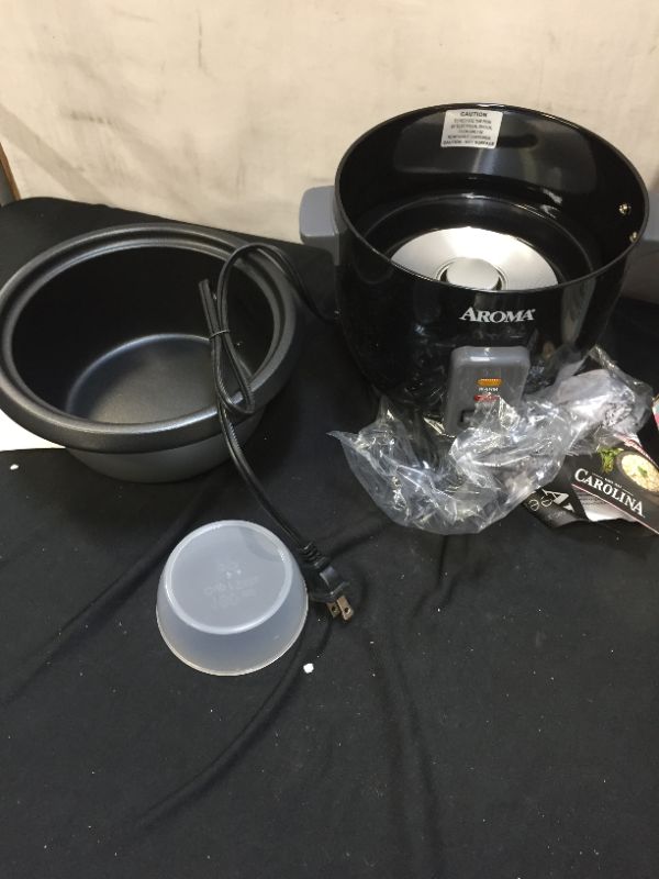 Photo 2 of 6-Cup Black Rice Cooker with Removable Steam Tray***missing lid****