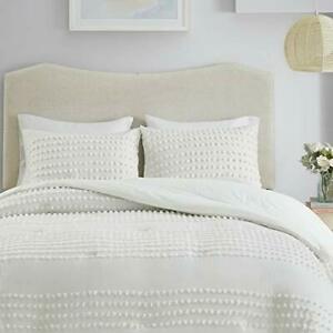 Photo 1 of Comfort Spaces 100% Comforter Set Cotton Jacquard Pom Tufts Design Hypoallerg.Full Queen 