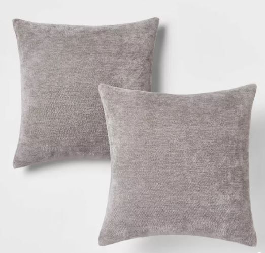 Photo 1 of 2pk Chenille Square Throw Pillows - Threshold™
