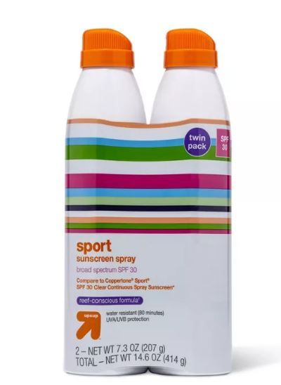 Photo 1 of 2 PACK -Sport Sunscreen Spray Twin Pack - SPF 30 - 14.6oz - up & up™
