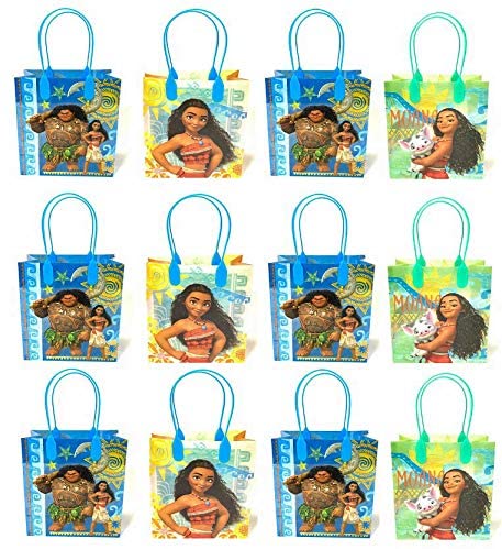 Photo 1 of 12 pieces Moana Maui Disney Birthday Goody Gift Loot Favor Bags Party Supplies
