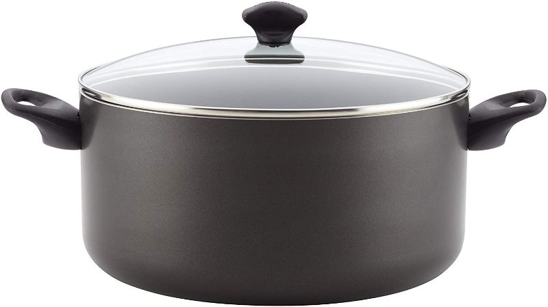 Photo 1 of Farberware Promotional Dishwasher Safe Nonstick Stock Pot/Stockpot with Lid, 10.5 Quart, Black
