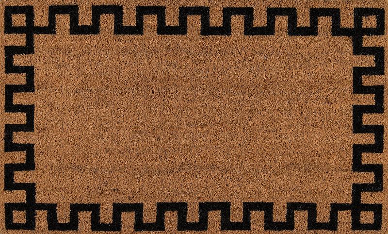 Photo 1 of Erin Gates by Momeni Park Greek Key Natural Hand Woven Natural Coir Doormat 1'6" X 2'6"
