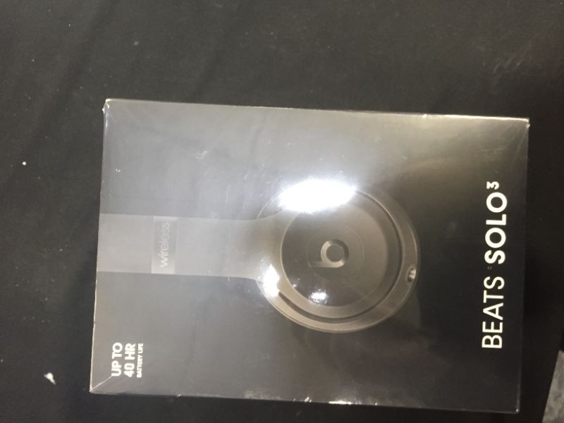 Photo 2 of Beats Solo3 Wireless On-Ear Headphones - Apple W1 Headphone Chip, Class 1 Bluetooth, 40 Hours of Listening Time, Built-in Microphone - Black (Latest Model)
factory sealed 