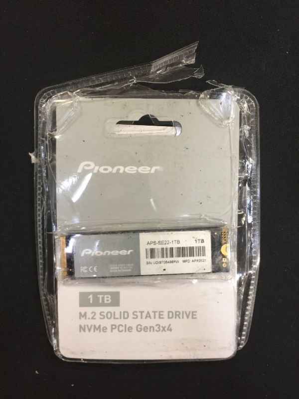 Photo 2 of Pioneer 1TB NVMe PCIe M.2 2280 Gen 3x4 Internal Solid State Drive (APS-SE22-1T)

