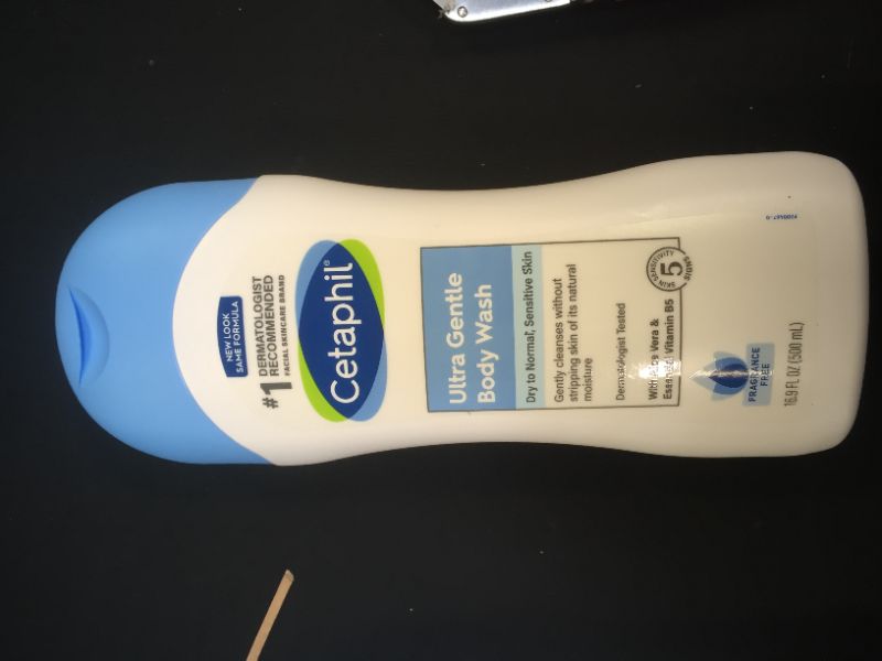 Photo 2 of Cetaphil Ultra Gentle Refreshing Body Wash, For Dry to Normal, Sensitive Skin, 16.9oz Pack of 3, Aloe Vera, Calendula, Vitamin B5, Hypoallergenic, Paraben Free, Fragrance Free, Dermatologist Tested
