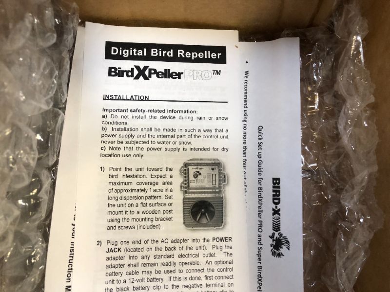 Photo 4 of BIRD REPELLER BIRD-X BIRD XPEL