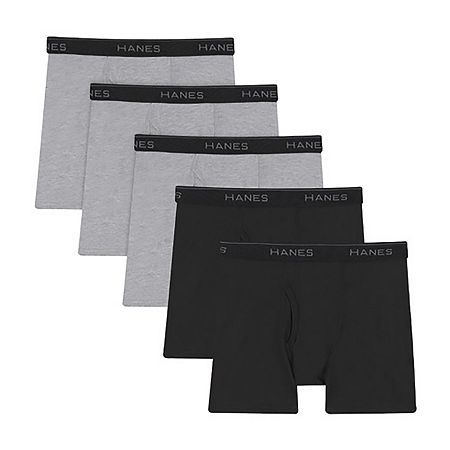 Photo 1 of Hanes Big Boys Ultimate Cotton Blend Boxer Briefs, Pack of 5-XL