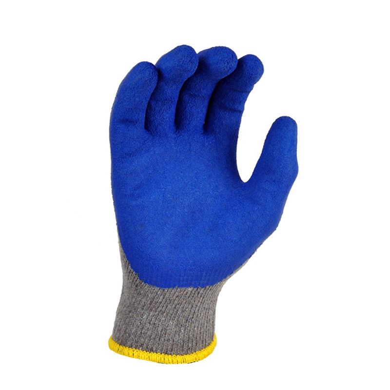 Photo 1 of G & F 3100l-dz Knit Work Gloves, Textured Rubber Latex Coated for Construction, 12-Pairs, Men's Large
