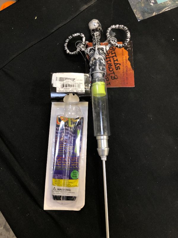 Photo 2 of Disguise Men's Radioactive Glowing Syringe Costume Accessory
