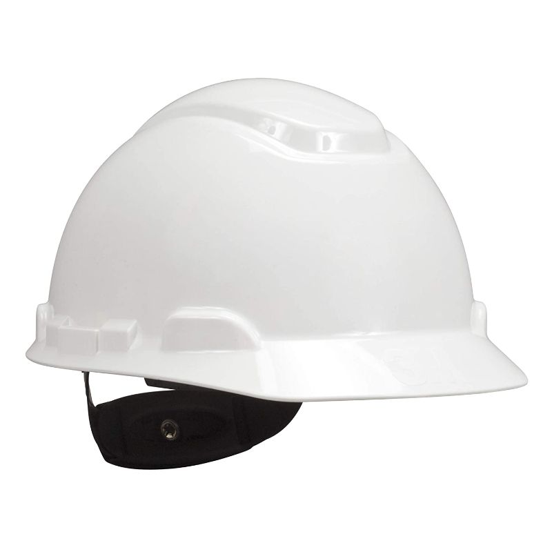 Photo 1 of 3M Hard Hat, White, Lightweight, Adjustable 4-Point Ratchet, H-701R
