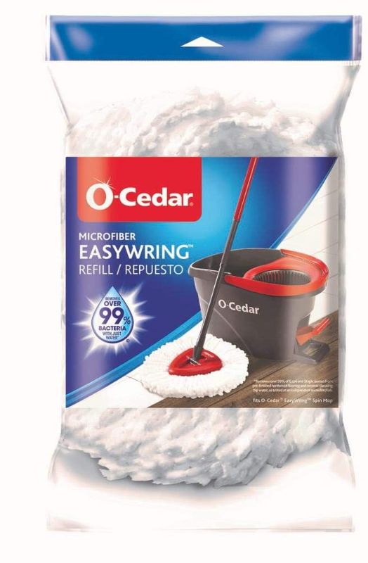 Photo 1 of 2 pack O-Cedar EasyWring 12 in. L Microfiber Mop Refill 1 pk - Case of: 1; Each Pack Qty: 1