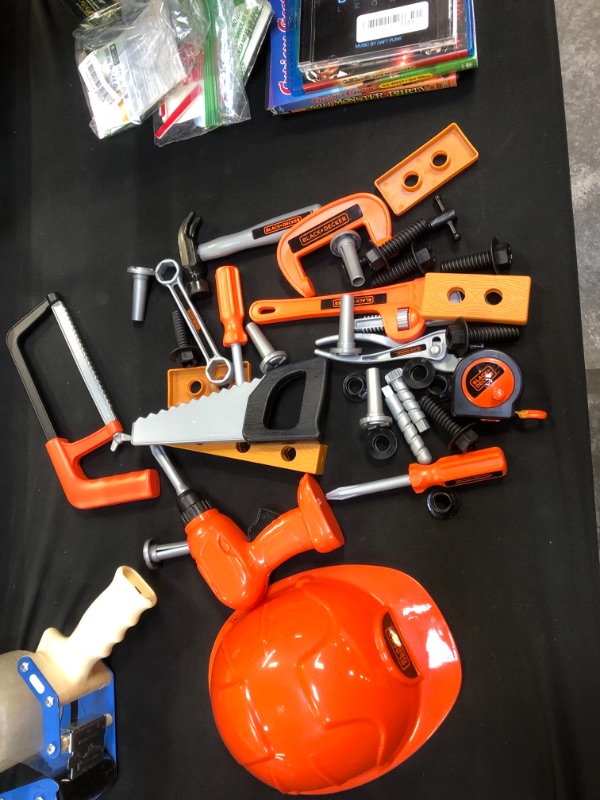 Photo 1 of BLACK+DECKER Junior Kids Tool Set - Mega Tool Set with 42Piece Tools & Accessories! Role Play Tools for Toddlers Boys & Girls Ages 3 Years Old & Above, Includes Helmet & Drill!

